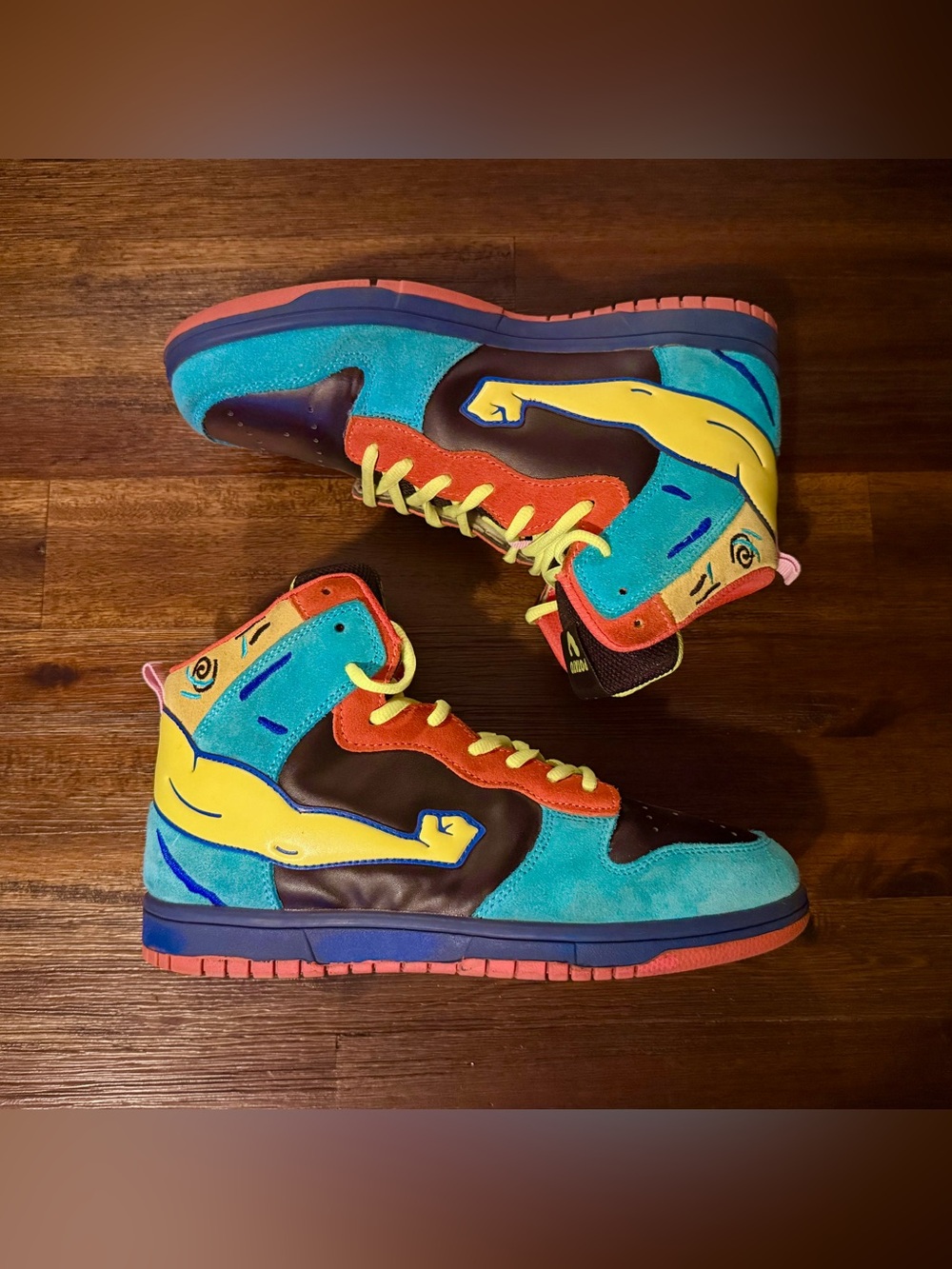 Imran Potato Dunk Shoes - Size 8 Multicolor Limited Edition SUPER RARE GRAIL Max - Picture 2 of 4